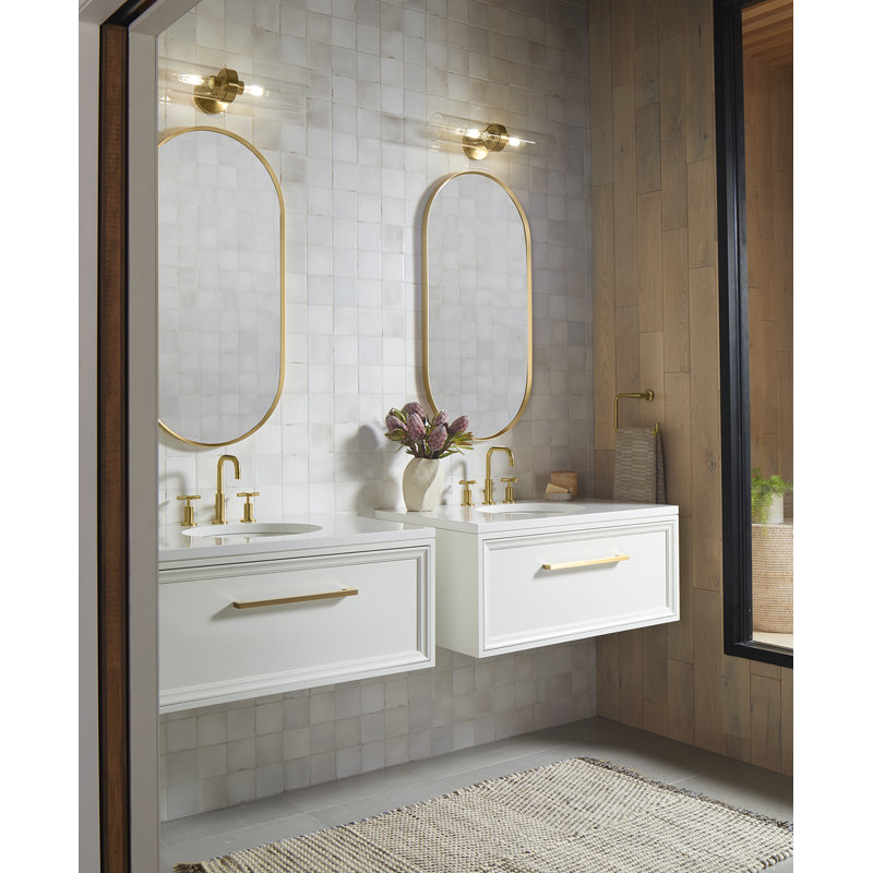 Kohler Purist™ 2 Light Indoor Bathroom Vanity Light Fixture, UL Listed ...
